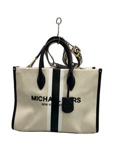 MICHAEL KORS◆ショルダーバッグ/キャンバス/WHT/35S3G7ZT2C