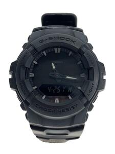 CASIO◆クォーツ腕時計・G-SHOCK/デジアナ/ラバー/BLK/BLK/SS