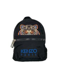 KENZO◆タイガー/ミニバックパック/リュック/ナイロン/ブラック/FA65SF301F20