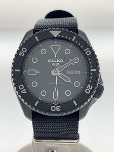 SEIKO◆自動巻腕時計/アナログ/ブラック/SS/4R36-07G0