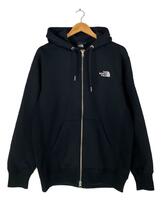 THE NORTH FACE◆SQUARE LOGO FULL ZIP/スクエアロゴフルジップ/L/コットン/ブラック_画像1