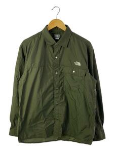 THE NORTH FACE◆L/S NUPTSE SHIRT_ロングスリーブヌプシシャツ/L/ナイロン/GRN