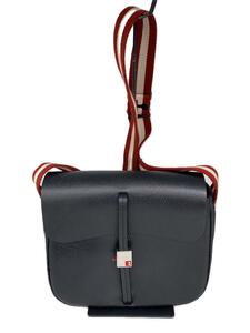 BALLY◆ショルダーバッグ/レザー/BLK