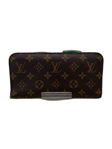 LOUIS VUITTON◆ポルト・フォイユ・アンソリット_モノグラム・キャンバス_BRW_ヴェール/PVC/BRW/レディース