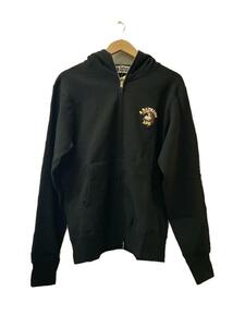 A BATHING APE◆EAGLE FULL ZIP HOODIE/パーカー/L/コットン/BLK/001ZPG201020X