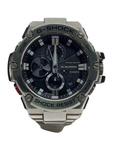 CASIO◆ソーラー腕時計・G-SHOCK/アナログ/-/BLK/SLV//