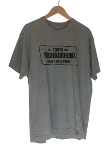 NEIGHBORHOOD◆Tシャツ/L/コットン/GRY/プリント/222PCNH-ST01//