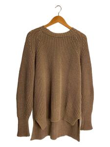 O project◆Knitted Crew Neck/セーター(厚手)/M/コットン/BEG/無地//