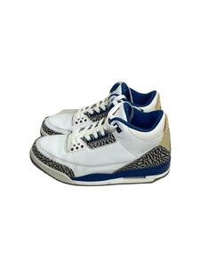 NIKE◆AIR JORDAN 3 RETRO/エアジョーダンレトロ/ホワイト/136064-104/26.5cm/WHT