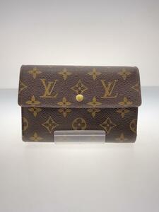 LOUIS VUITTON◆ポルト・トレゾール・エテュイシェキエ_モノグラム・キャンバス_BRW/PVC/BRW/レディース