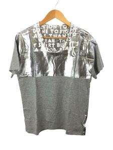 Maison Margiela◆AIDS T-Shirt/エイズTシャツ/M/グレー/シルバープリント/S51GJ0002//