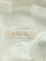 COMOLI◆スタンドカラーシャツワンピース/襟.脇汚れ有/0/コットン/WHT/r01-02009_画像3
