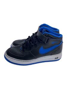 NIKE◆AIR FORCE 1 MID SC/エアフォースミッド/ブラック/630125-043/27.5cm/BLU/レサ