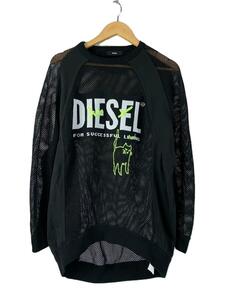 DIESEL◆長袖Tシャツ/S/コットン/BLK//