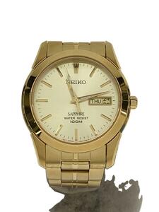 SEIKO◆クォーツ腕時計/アナログ/ステンレス/GLD/GLD/7n43-0ar0