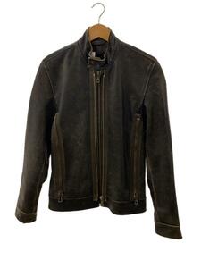 DOLCE&GABBANA◆00s/archive/ZIP LEATHER BIKER JACKET/44/羊革/BLK/