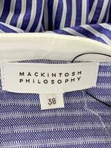 MACKINTOSH PHILOSOPHY◆半袖ワンピース/38/コットン/BLU/ストライプ/H5J38-549-25_画像3