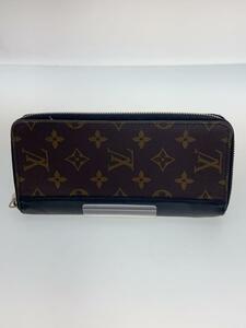 LOUIS VUITTON◆ジッピー・ウォレット・ヴェルティカル_モノグラム・マカサー_BRW/PVC/BRW/メンズ