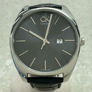 Calvin Klein◆クォーツ腕時計/アナログ/-/GRY/BLK/SSの画像1