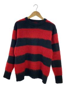 JOE McCOY◆MC19102 JM MOHAIR STRIPE SWEATER/モヘアニットセーター/M/レッド/ボーダー