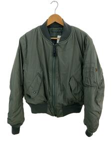 ALPHA INDUSTRIES◆フライトジャケット/M/ポリエステル/KHK/無地/mil-j-8279