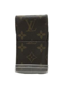 LOUIS VUITTON◆ルイヴィトン/M63024/エテュイ・シガレット_モノグラム_BRW/レザー/BRW/中古//