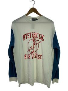 HYSTERIC GLAMOUR◆長袖Tシャツ/ラグラン/L/コットン/WHT/無地