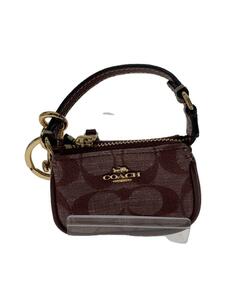 COACH◆キーホルダー/-/RED/総柄/レディース