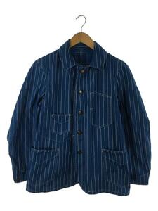 HEADLIGHT◆9oz.WABASH STRIPE WORK COAカバーオール/36/コットン/BLU/ストライプ/HD14384