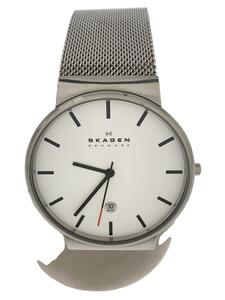 SKAGEN◆クォーツ腕時計/アナログ/ステンレス/WHT/SLV/SS/SKW6052