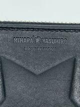 MIHARA YASUHIRO◆star small wallet/パイピングスレ有/2つ折り財布/レザー/BLK/メンズ_画像3