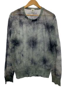 6(ROKU) BEAUTY & YOUTH UNITED ARROWS◆SUKE TIE DYE MOTIF KNIT PULLOVER/ポリエステル/BLU/8613-105-0131