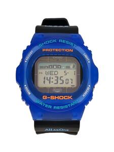 CASIO◆ソーラー腕時計_G-SHOCK/デジタル/ラバー/BLU/BLK/箱有/付属品有