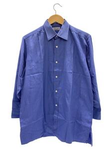 Charvet◆レギュラーカラーシャツ/コットン/BLU/ストライプ//