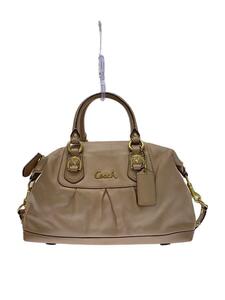 COACH◆ショルダーバッグ/レザー/BEG/M1049-F15445