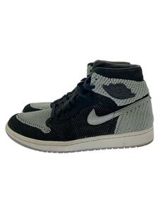 NIKE◆AIR JORDAN 1 RETRO HI FLYKNIT/エアジョーダンレトロハイ/ブラック/27cm/BLK