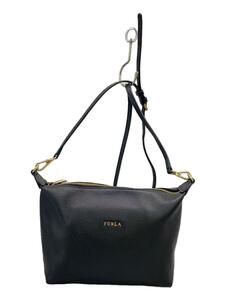 FURLA◆ショルダーバッグ/レザー/BLK/無地/EK62YE0