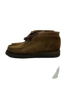 Clarks◆WALLABEES/ワラビー/アイルランド製/チャッカブーツ/UK3/BRW/スウェード/使用感有