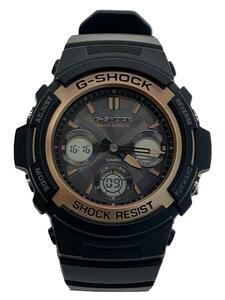 CASIO◆ソーラー腕時計_G-SHOCK/デジタル/BLK