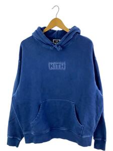 KITH◆Stitch Classic Logo Nelson Hoodie/パーカー/SS/コットン/ブルー