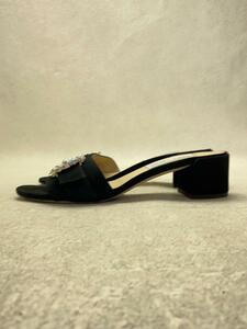 JIMMY CHOO◆サンダル/38/BLK/スウェード