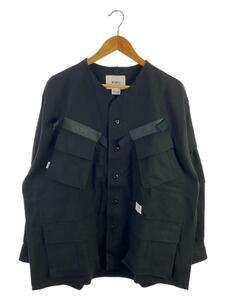 WTAPS◆SCOUT 01/LS/COTTON.TWILL.03/ジャケット/3/コットン/BLK/241WVDT-SHM03