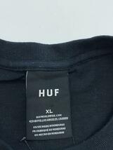 HUF◆プリントロゴ/長袖Tシャツ/XL/コットン/BLK//_画像3