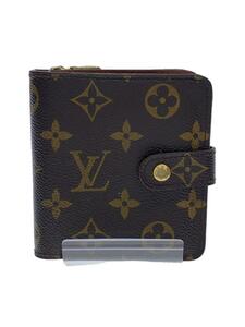 LOUIS VUITTON◆LOUIS VUITTON ルイヴィトン コンパクトジップ_モノグラム・キャンバス//