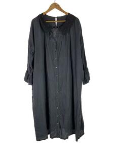 nest Robe◆21SS/スモックワンピース/長袖ワンピース/FREE/リネン/GRY/01211-1114