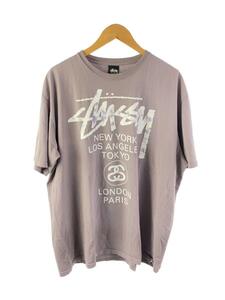 STUSSY◆2006年ワールドツアーTシャツ/Tシャツ/XL/コットン/グレー