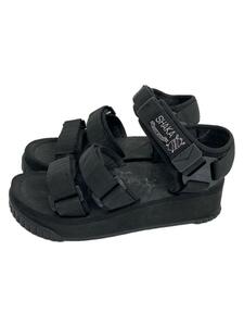 SHAKA◆NEO BUNGY PLATFORM/サンダル/24cm/BLK/433105/ストラップ