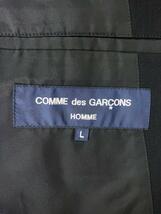 COMME des GARCONS HOMME◆テーラードジャケット/L/ウール/BLK/無地/HM-J041/AD2003_画像3