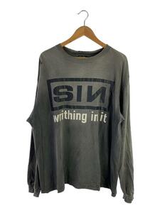 SAINT MICHAEL◆22AW/SIN LS TEE/長袖Tシャツ/XXL/コットン/GRY/SM-A22-0000-012