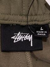 STUSSY◆POLY TRACK PANT/ボトム/L/コットン/KHK/無地/116554_画像3